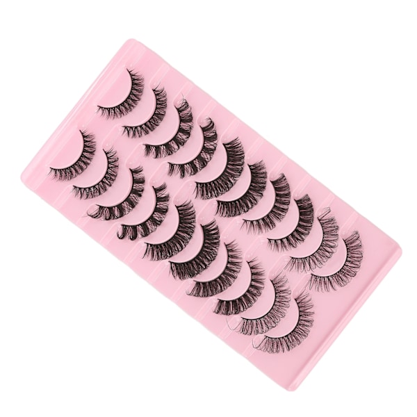 10 st Konstgjorda Ögonfransar Set Handgjorda DD Curl Tjocklek Multilayer Fake för Dam