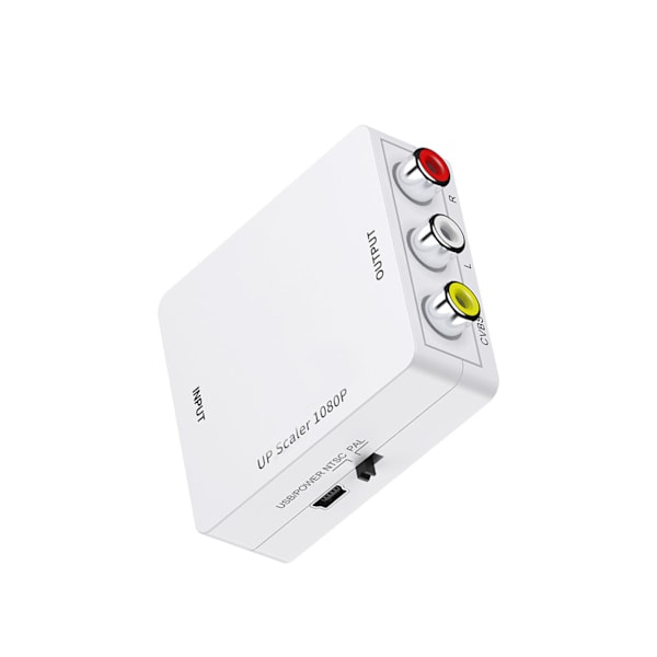 HD Multimedia Interface till AV-omvandlare 1080P Plug and Play RCA Ljud Video Adapter för PS5 Digitalbox HDTV