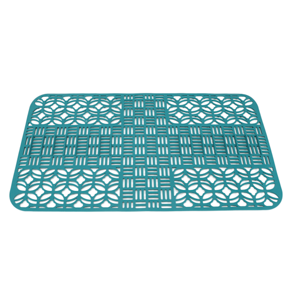 Diskho Mattor Silikon Halkfri Värmebeständig 66x35cm Stor Storlek Fyrkantig Urholkad Diskho Skydd för Kök Grön