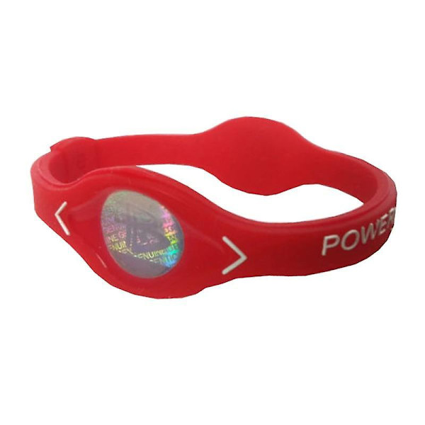 Damer Herr Silikon Sportarmband Power Energy Armband Red 16CM /
