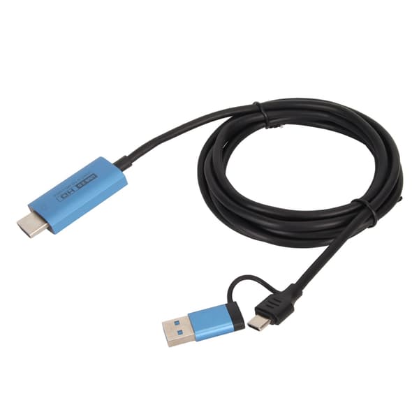 USB till HD Multimedia Interface Adapter Plug and Play USB Typ C Konverterkabel för Telefon Laptop 2m