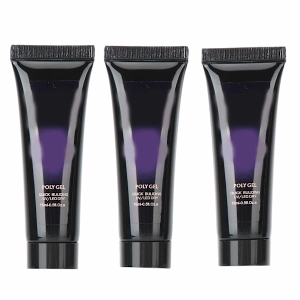 3st Bärbar Självlysande Nagel Förlängnings Gel Konst Snabb Byggande UV Manikyr Verktyg