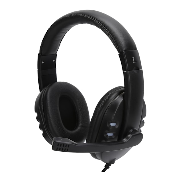 Spelheadset LED Färgglada Andningsljus Stereo Ljud E-sport Trådbundet Headset Svart
