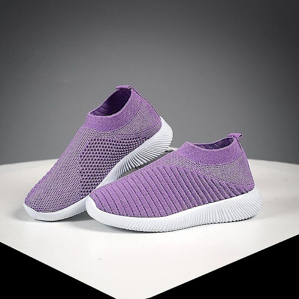 Nya kvinnor vår sommar mjuka sneaker (set 1) 826purple 35