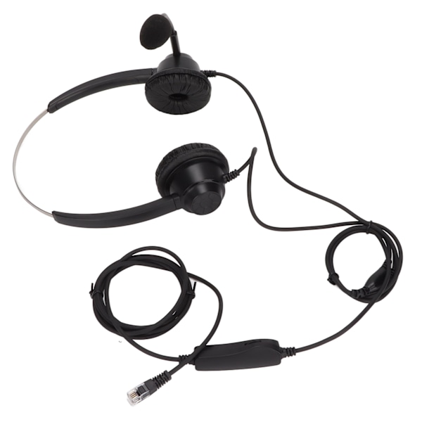 H360DRJ9MV RJ9 Kontorsheadset Binaural Telefonheadset med Justerbar Högtalarvolym och Mikrofonavstängning