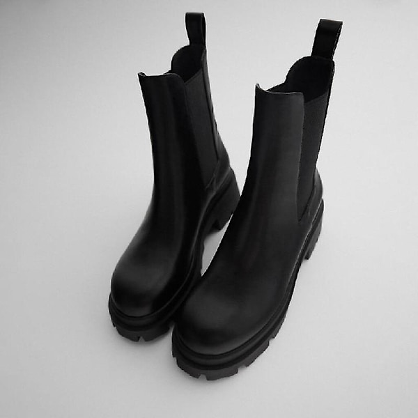 Kvinnors höst och vinter skorsten Chelsea boots 37