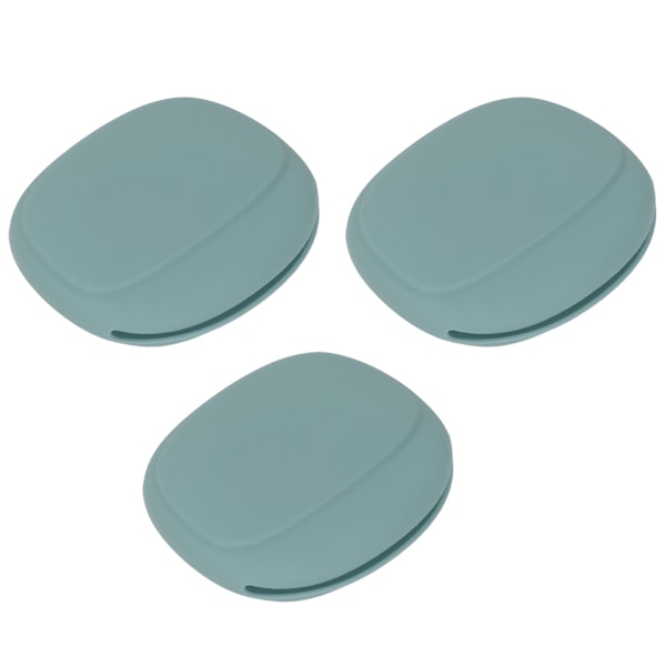 3-pack Öronproppsskyddande Bärväska Bärbar Mini Silikonförvaringspåse för Öronproppar Hem Grön