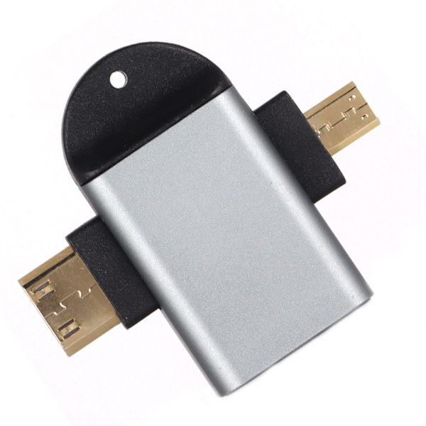 2 i 1 Videoadapter Aluminiumlegering HD Multimedia Interface Hona till Mini HD Multimedia Interface Konverterare