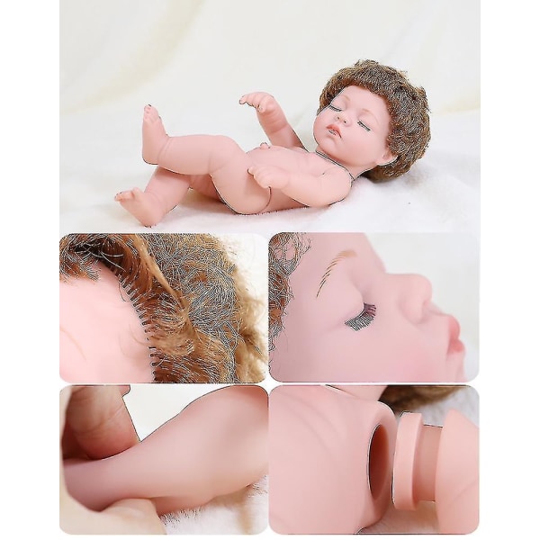 Reborn Baby Dolls Girls Silikon Helkroppsliknande Reborn Doll Sova Anatomiskt Korrekt Tvättbar leksaksdocka Reborn Babies 30cm,girl_a