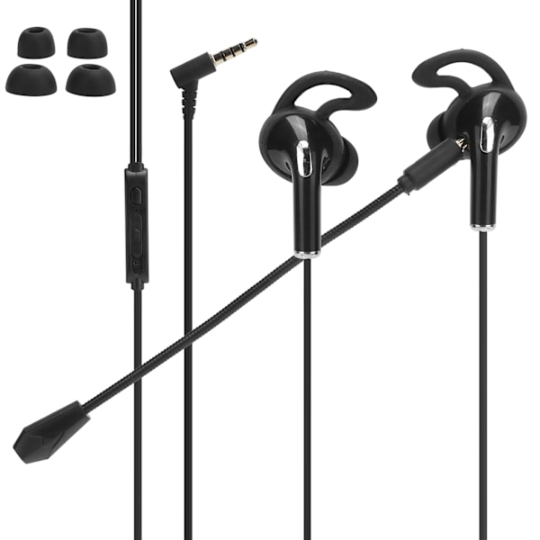 Trådbunden?Kontroll Spelheadset 3.5mm Interface E-sport Hörlurar Dubbel Mikrofon Anslutbar
