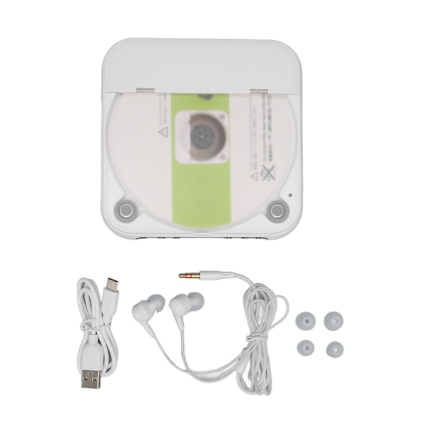 Bärbar Bluetooth CD-spelare Uppladdningsbar LCD-skärm Stöd för USB AUX CD-musikspelare med hörlurar för bilresor