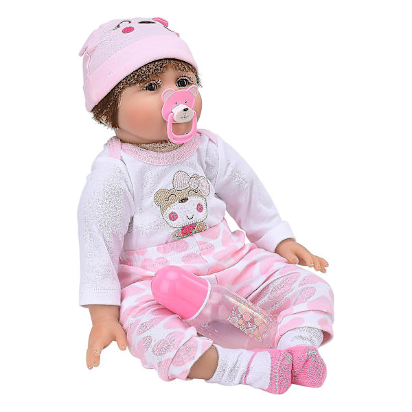 55 cm verklighetstrogna Reborn Baby Dolls Realistiska handgjorda sovande nyfödda flickapresent A