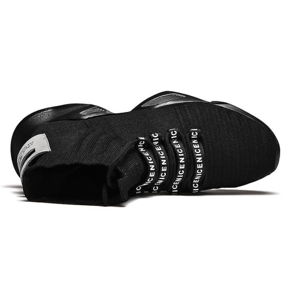 Strumpsneakers för män, halkfria skor för skor black 46