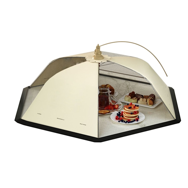 Matnät Skydd Hopfällbart och Återanvändbart Matnät Tält för Sommar Hem Camping Picknick Ren Engelska