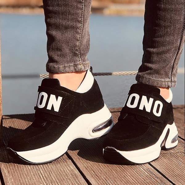 Kvinnor Casual Krokögla, Sneakers Skor black 9