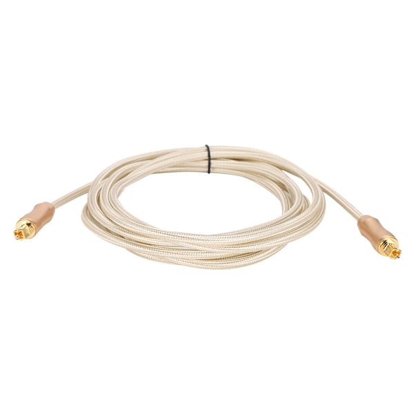 5.1 Ljudspår Digital Optisk Fiber Ljudkabel Guld för Högtalare Effektförstärkare TV Guld 3m