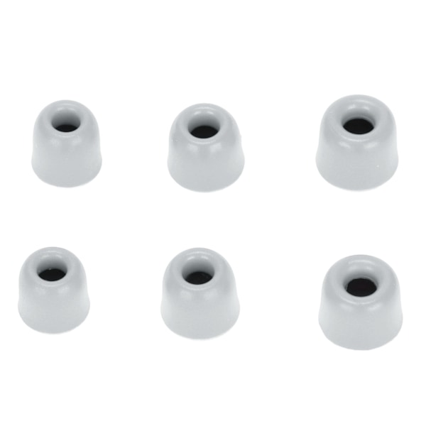 6 st Ersättningsöronspetsar Brusreducerande Minnesskum Öronproppar för 4,3 mm?6,0 mm Hörlurar Grå