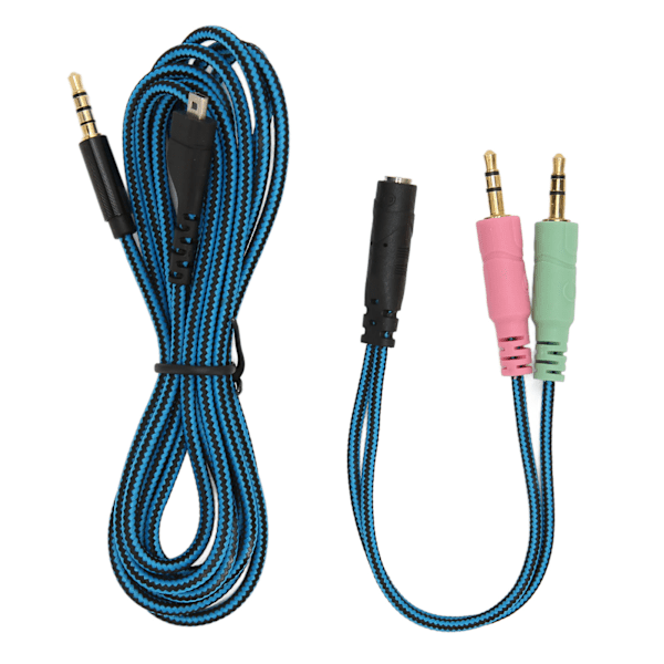 Hörlurskabel Förlustfri OFC-kärna Ersättningssladd med Y-adapter för Steelseries Arctis 3 5 7 Pro 2m