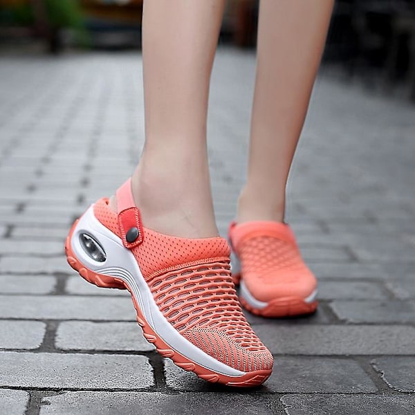 Damer Casual Öka kudde sandaler, andas Mesh Walking Tofflor purple 11