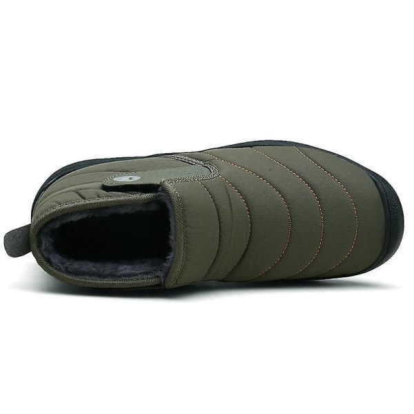 Skor Vinter Män Snow Boots, Outdoor Sneakers 3-Army Green 40