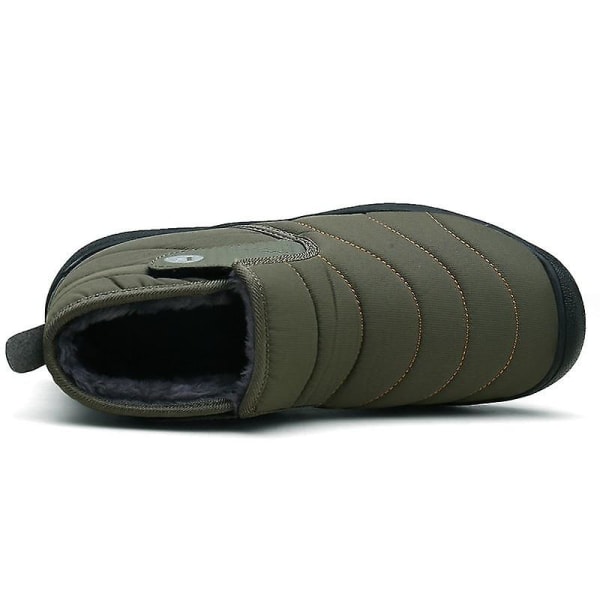 Skor Vinter Män Snow Boots, Outdoor Sneakers 3-Army Green 45