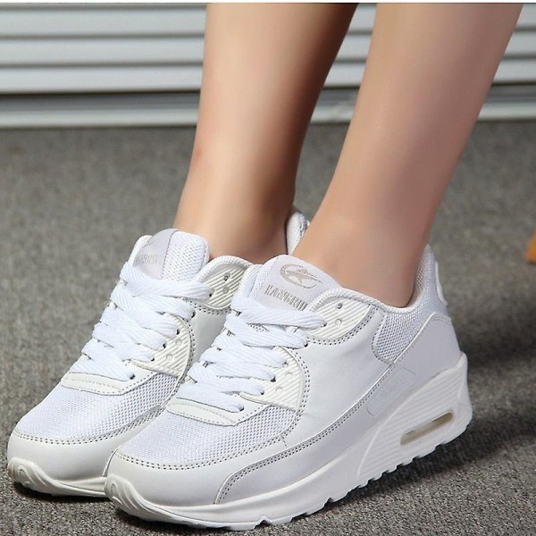 Nya plattformssneakers, casual för kvinnor white 5.5