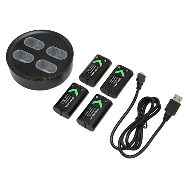 Laddningsbart Batteripaket Laddare 4 X1200mAh Hög Kapacitet Backup Batteri för X ONE för X Series Spelkontroller