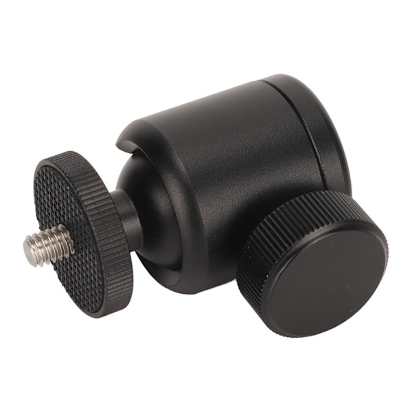 Mini Kulhuvud 1/4in Skruv 3/8in Gänga 360 Graders Roterbar Aluminiumlegering Kamera Blixtskofäste för Stativ Monopod