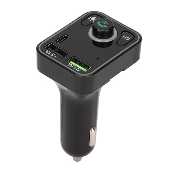 Billaddare Mini Billaddaradapter Stöder USB-minneskort BT med LED-skärm DC12V