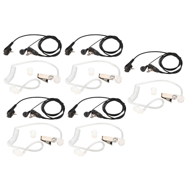 Akustiktubhörlurar Transparent Strålningsskydd Bärbar Luft Akustiktubheadset för Motorola Walkie Talkie 5 st