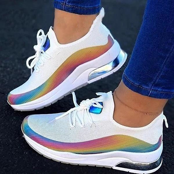 Modeplattform, Chunky Sneakers med Snörning White 41
