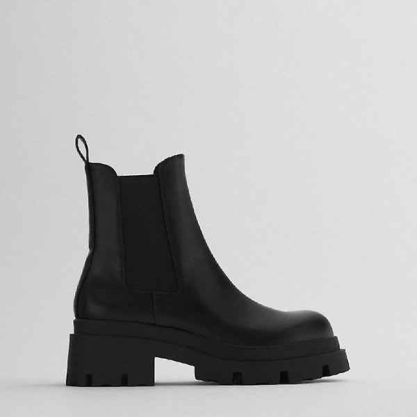 Kvinnors höst och vinter skorsten Chelsea boots 38