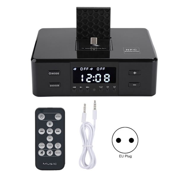 D9PRO 3 i 1 Väckarklocka USB-Laddning Uppspelning FM Stereo Radio Bluetooth Högtalare 110?240V