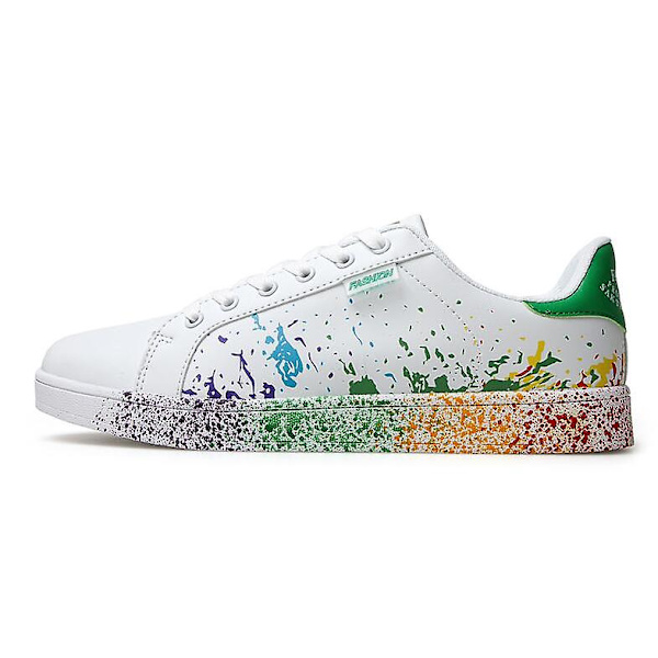 Herr Dam Klassiska Vita Supercoola Sneakers Skateboardskor för Män Green 36