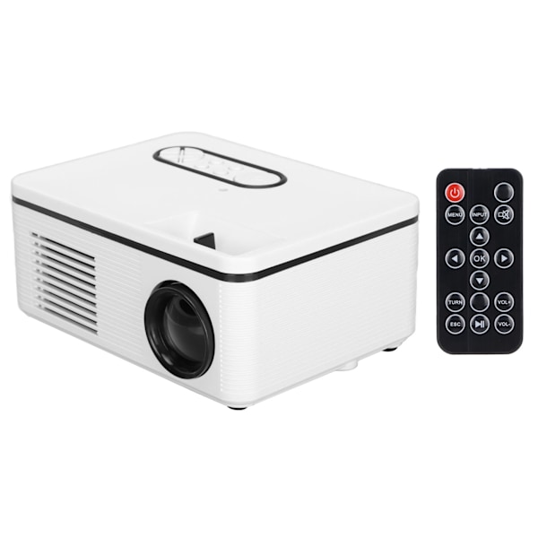 Mini Projektor Portabel 1080P LED Hemmabio för Hem- och Utomhusunderhållning 100?240VAU-kontakt