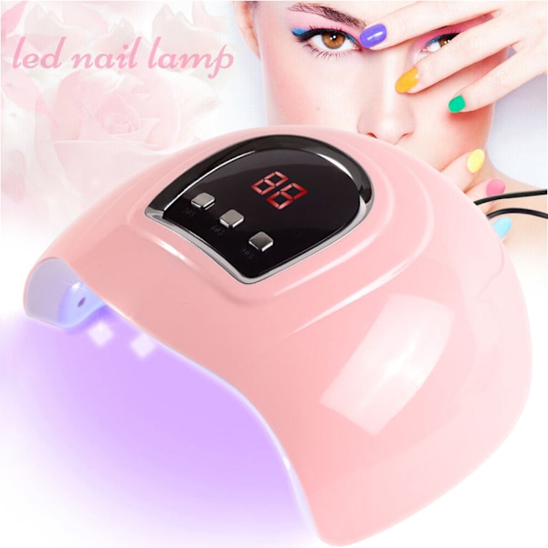 54W LED Nagel Lampa UV Torkar Fototerapi Maskin med Timer