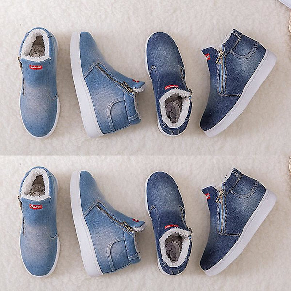 Vinterplattform Supervarma Casual Cowboy ankelstövlar Deep Blue 9