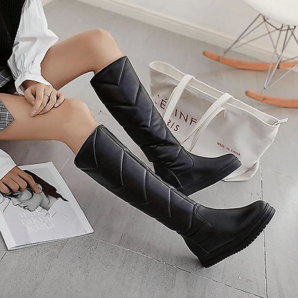 Winter Warm Knee High Boots BLACK 9