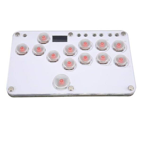 Fighting Box Flatbox Fighting Stick Controller Support SOCD Fight Stick Game Controller Joystick med RGB LED-belysning för Switch