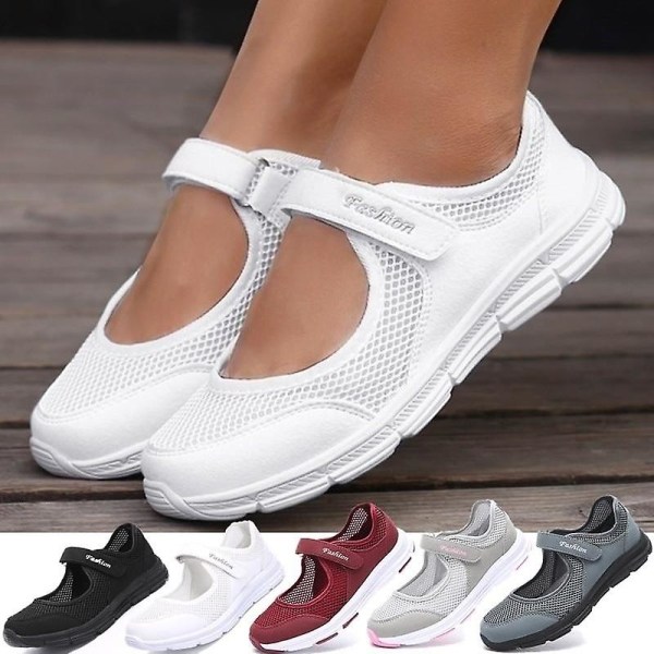 Mode Sneakers för kvinnor, sommarskor Gray 42