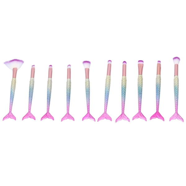 10 st Sminkborstar Set Mjuka Borst Kit för Rouge Ögonskugga Ögonbryn Highlighter