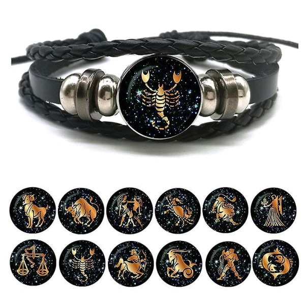 Stjärntecken- Läderarmband Aries