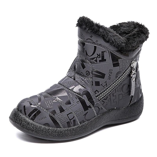 Vintermode för kvinnor, casual vattentäta snökängor black boots 37