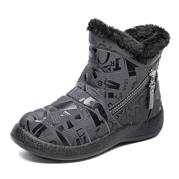 Vintermode för kvinnor, casual vattentäta snökängor black boots 38