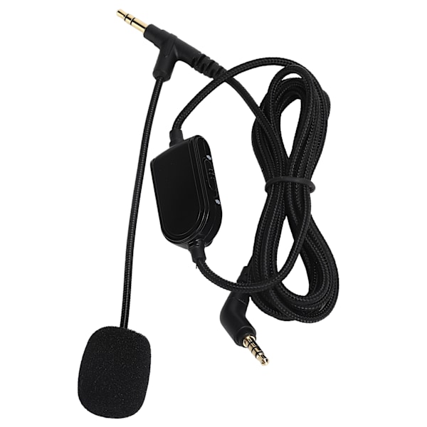 Hörlursljudkabel med volymkontroll Spelheadset Sladd för VMODA Svart