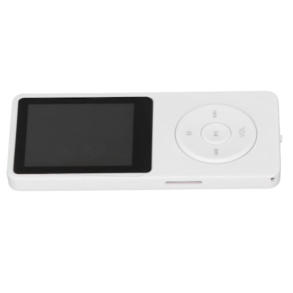 MP3-spelare med 1,8 tum skärm, 64 GB minneskort, multifunktionell, bärbar, vit