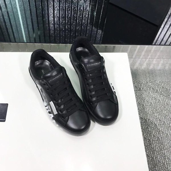 Låg-top Casual, läder Sneaker (set-a) Black 39