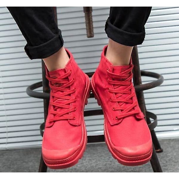 Lediga Höga Sneakers, Platt Bekväma Gymnastikskor, Snörskor Gray 8