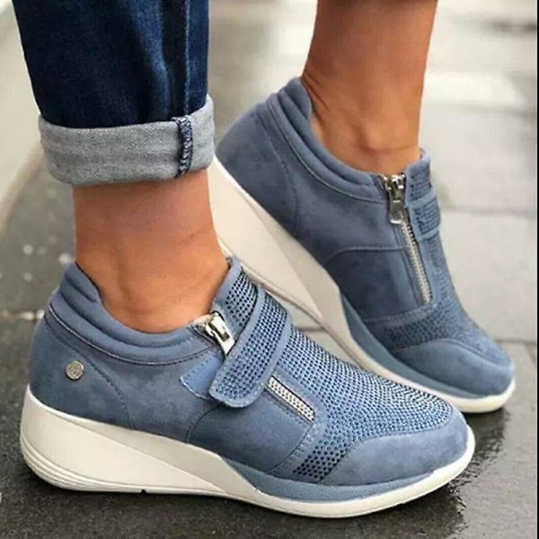 Wedges Woman Sneakers Gray 35