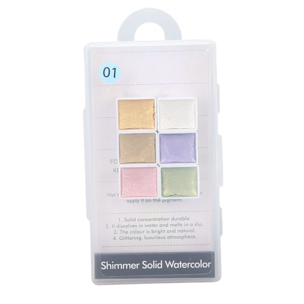 Nagel Akvarellfärg Set Hemmasalong Pärlemorskimrande Glitter Pigment för Konst DIY